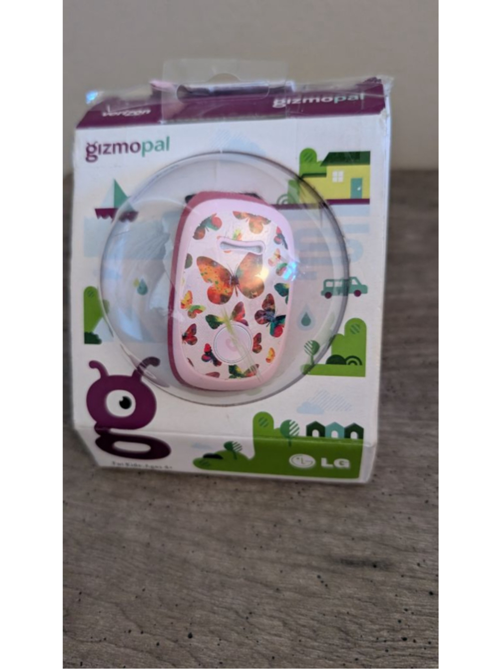 Girls LG GizmoPal Pink Butterfly Smartwatch One Size